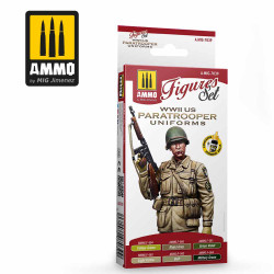 Ammo by MIG Wwii Us Paratroopers Uniforms Acrylic Colors Set 6s 17ml A.MIG-7039