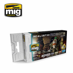 Ammo by MIG Realistic Robots Color Set Acrylic Colors Set 6s 17ml A.MIG-7156