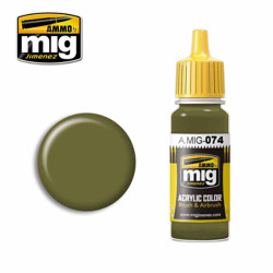 Ammo by MIG Green Moss Acrylic waterbased colour 17ml A.MIG-074