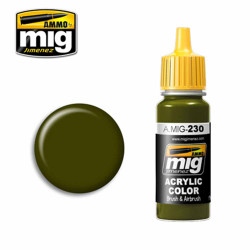 Ammo by MIG RLM 82 Camo Green Acrylic waterbased colour 17ml A.MIG-230