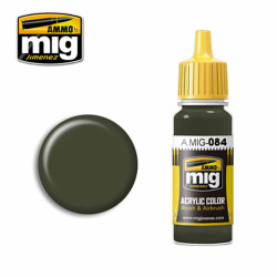 Ammo by MIG Nato Green Acrylic waterbased colour 17ml A.MIG-084