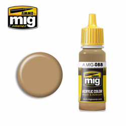 Ammo by MIG Khaki Brown Acrylic waterbased colour 17ml A.MIG-088