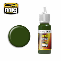 Ammo by MIG Crystal Green Acrylic waterbased colour 17ml A.MIG-092
