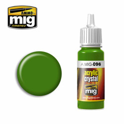 Ammo by MIG Crystal Periscope Green Acrylic waterbased colour 17ml A.MIG-096