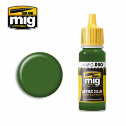 Ammo by MIG Pale Green Acrylic waterbased colour 17ml A.MIG-060