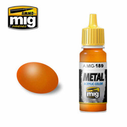 Ammo by MIG Metallic Orange Acrylic waterbased colour 17ml A.MIG-189