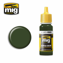 Ammo by MIG Forest Green Acrylic waterbased colour 17ml A.MIG-065