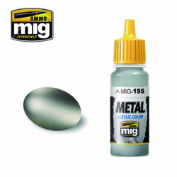 Ammo by MIG Silver Acrylic waterbased colour 17ml A.MIG-195
