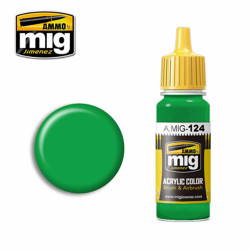 Ammo by MIG Lime Green Acrylic waterbased colour 17ml A.MIG-124