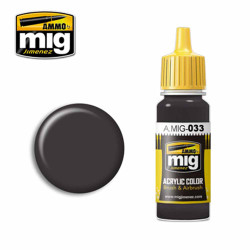 Ammo by MIG Rubber & Tires Acrylic waterbased colour 17ml A.MIG-033