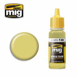 Ammo by MIG Faded Yellow Acrylic waterbased colour 17ml A.MIG-130
