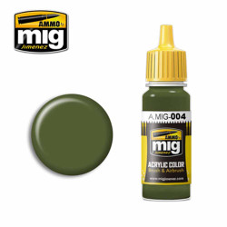 Ammo by MIG RAL 6011 B Resedagrun Acrylic waterbased colour 17ml A.MIG-004