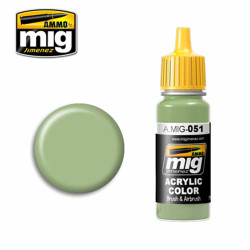 Ammo by MIG Light Green KHV-553M Acrylic waterbased colour 17ml A.MIG-051