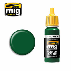 Ammo by MIG Deep Green Acrylic waterbased colour 17ml A.MIG-052