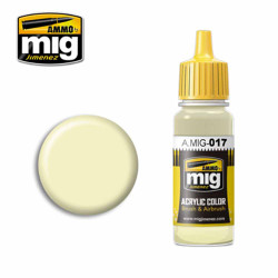 Ammo by MIG RAL 9001 Cremeweiss Acrylic waterbased colour 17ml A.MIG-017