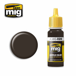 Ammo by MIG 6K Russian Brown Acrylic waterbased colour 17ml A.MIG-020