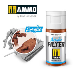 Ammo by MIG Acrylic Filter Clay High quality Acrylic Filter 15ml A.MIG-820