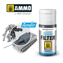 Ammo by MIG Acrylic Filter Pale Blue High quality Acrylic Filter 15ml A.MIG-829