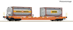 Roco Wascosa T5 Pocket Wagon w/Bertscho Tanktainer Load VI HO Gauge RC6600067