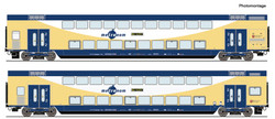 Roco Metronom Dbpza Bi-Level Coach Set (2) VI HO Gauge RC6200106