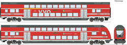 Roco DBAG DABpza/Dbpbzfa Bi-Level Coach Set (2) VI HO Gauge RC6200066