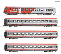 Roco OBB CityShuttle IC 515 Hahnenkamm Coach Set (4) VI HO Gauge RC74047