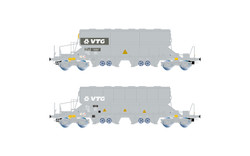 Rivarosssi D-VTGH Taoos Hopper Wagon Set (2) VI HO Gauge HR6547