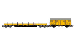 Rivarosssi DB Bahnbau Res/Gs Flat Wagon w/Rail Load Set (2) V HO Gauge HR6647