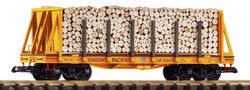 Piko Union Pacific Bogie Flatcar w/Pulpwood Log Load G Gauge PK38791