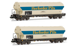Arnold DB Herforder Pils Grain Wagon Set (2) IV N Gauge HIN9749
