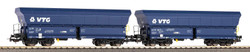 Piko Expert VTG Falns Side Discharge Hopper Wagon Set (2) VI HO Gauge PK58282