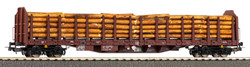 Piko Expert RSBG Roos-t642 Bogie Stake Wagon w/Timber Load VI HO Gauge PK24610