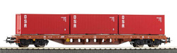 Piko Classic DR Bogie Flat Wagon w/3xContainer Load IV HO Gauge PK24500