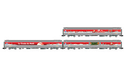 Arnold SNCF Train de Noel Coca Cola 2010 Coach Set (3) VI N Gauge HIN4473