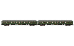 Electrotren RENFE BBL-8100 Olive Green Coach Set (2) IV HO Gauge HE4036