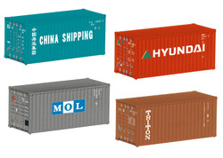 Marklin 20ft Container Set (4) HO Gauge MN76553