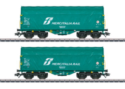 Marklin Mercitalia Rail Shimmns Sliding Tarapulin Wagon Set (2) VI HO Gauge MN47228