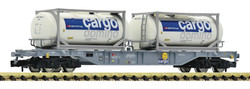 Fleischmann SBB Cargo Sgnss Bogie Flat Wagon w/2xTanktainer Load V N Gauge FM6660036