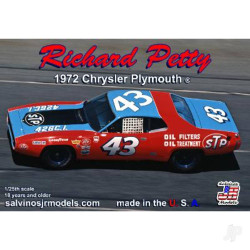 Salvinos JR Richard Petty 1972 Chrysler Plymouth 1:25 Model Kit