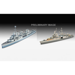 Revell 05644 Gift Set Pacific Warriors USS Fletcher/Indianapolis 1:700 Model Kit