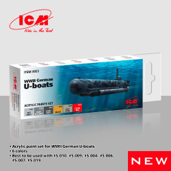 ICM 3053 WWII German U-boats Model Kit Acrylic Paint Set (6x12ml)