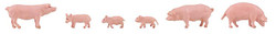 Faller Pigs (6) Figure Set FA151910 HO Gauge