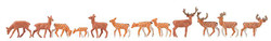 Faller Red Deer (12) Figure Set FA151906 HO Gauge
