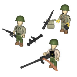 COBI 2054 D-Day US Troops 3-Figure 80th Anniversary Set HC WWII Brick Figures