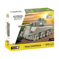 COBI 3089 M4A3 Sherman HC WWII Tank 1:72 Brick Model 103pcs