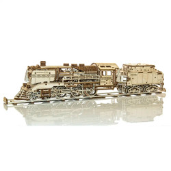 Wooden City WR323 Wooden Express + Tender With Rails 3D Wooden Model Kit