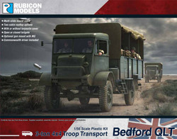 Rubicon 280107 Bedford QLT Troop Carrier 1:56 Model Kit