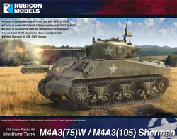 Rubicon 280111 M4A3(75)W/M4A3(105) Sherman Medium Tank 1:56 Model Kit