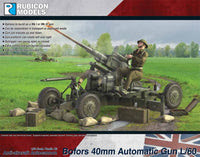 Rubicon 280123 British 40mm Bofors Automatic Gun MkI/III 1:56 Model Kit