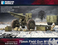 Rubicon 280127 M2A3 75mm Field Gun M1897A3 w/Crew 1:56 Model Kit